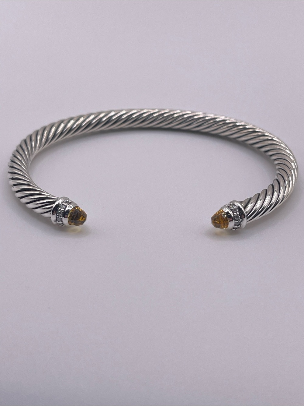 David Yurman Cable Classics 5mm Bracelet with Citrine and Diamonds - Picture 7 of 13
